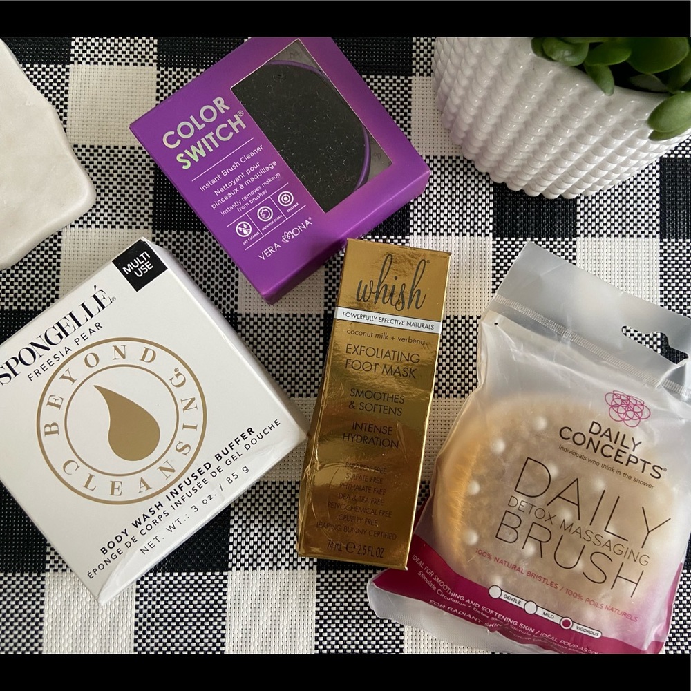 ||Brush and Body Bundle|| Brush Cleaner - Pear Butter - Body Scrubr - Foot Mask